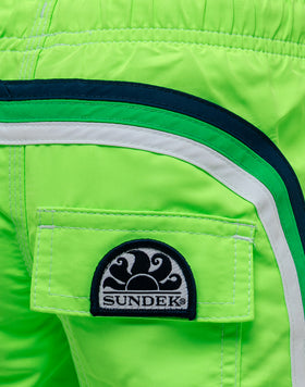 BAÑADOR NIÑO CORTO CON CINTURA ELÁSTICA ICONIC TAFFETA