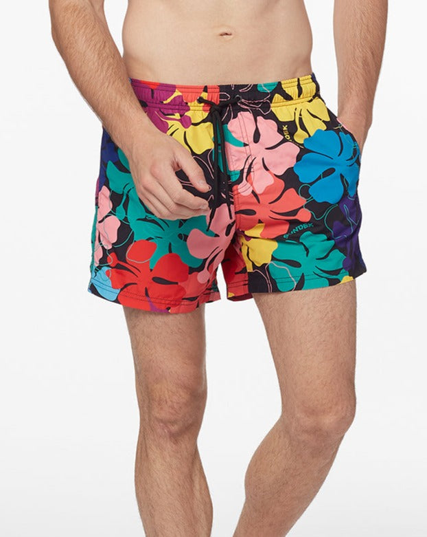 SHORT DE BAIN COURT À TAILLE ÉLASTIQUE IMPRIMÉ HIBY POP