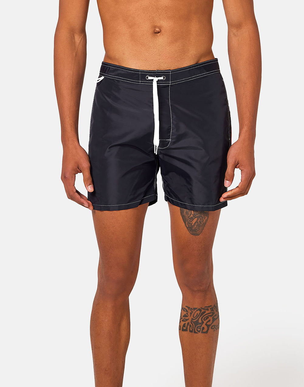 MID-LENGTH SWIM SHORTS WITH A FIXED WAISTBAND