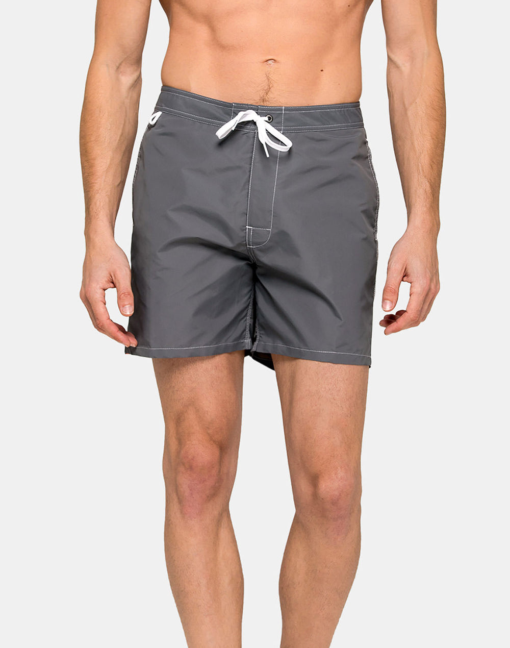 MID-LENGTH SWIM SHORTS WITH A FIXED WAISTBAND