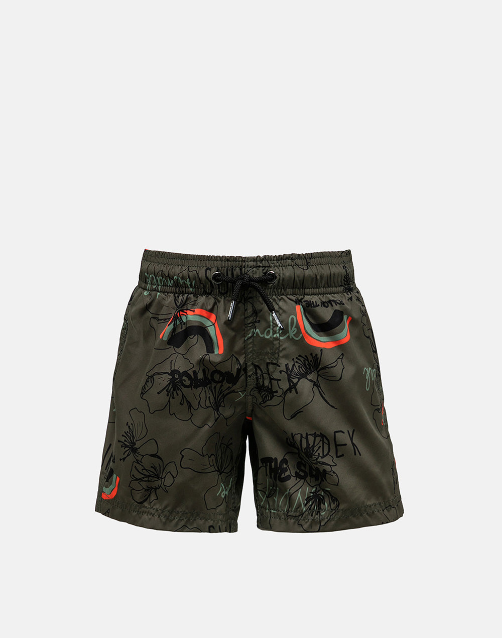 SHORT SWIM SHORTS WITH AN ELASTICATED WAISTBAND