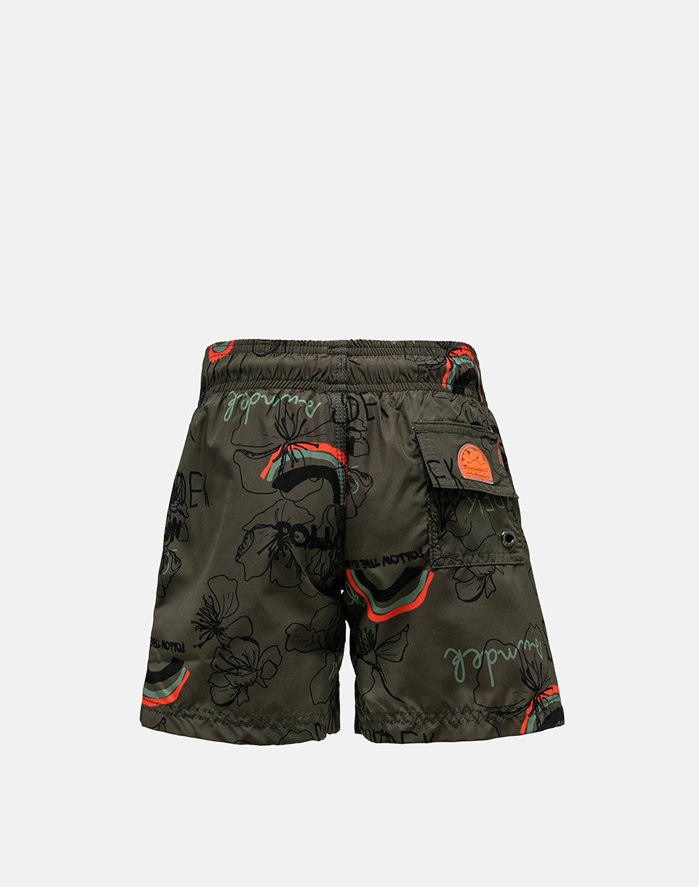 SHORT SWIM SHORTS WITH AN ELASTICATED WAISTBAND