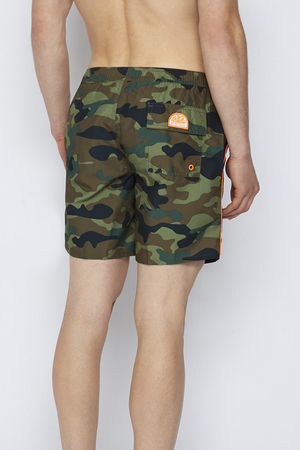 Slip Mare Uomo Sundek Diwalter Camou Swim Brief, Fantasia Camouflage, Vita Regolabile Con Coulisse