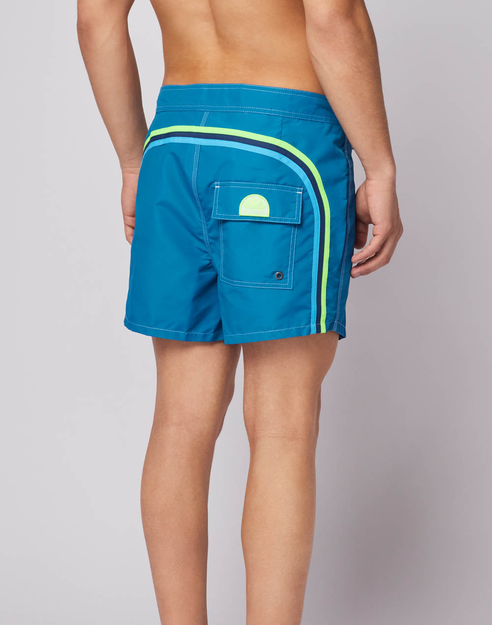 SHORT DE BAIN COURT TAILLE FIXE TAFFETA ICONIQUE