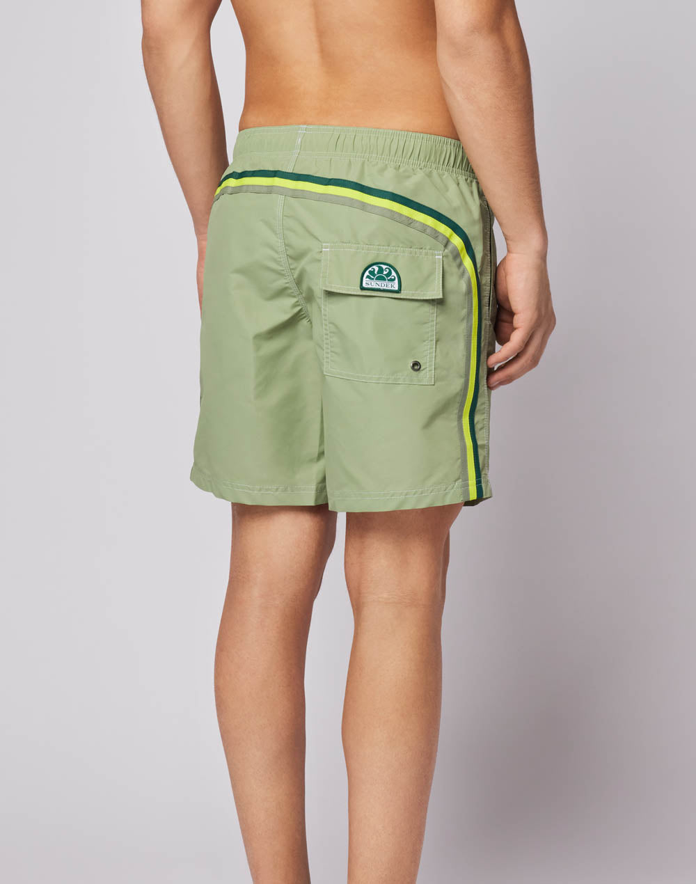 ICONIC TAFFETA MID-LENGTH SWIM SHORTS WITH AN ELASTICATED WAISTBAND