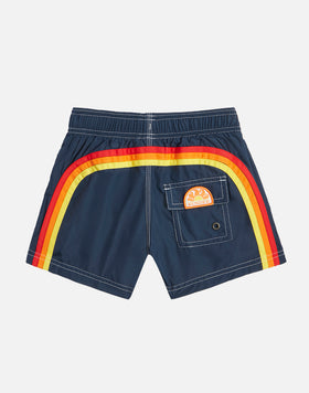 ICONIC TAFFETA STRETCH WAIST SWIM TRUNKS