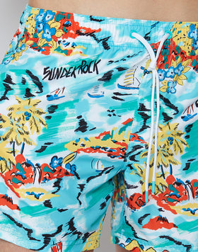 SUNDEK ROCK REPREVE® PRINT SWIM SHORTS