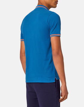 BRICE COTTON PIQUÉ POLO SHIRT WITH TRICOLOUR DETAILS
