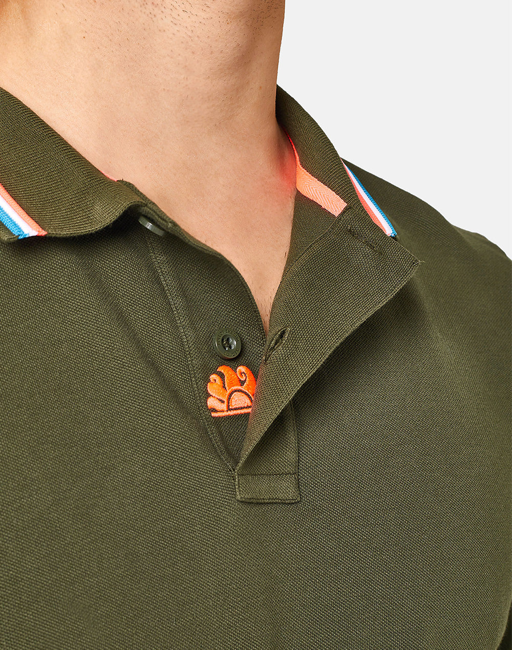 BRICE COTTON PIQUÉ POLO SHIRT WITH TRICOLOUR DETAILS