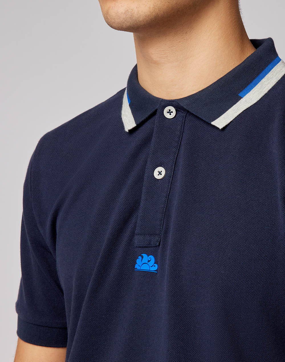 COMBINED PIQUÉ COTTON POLO SHIRT