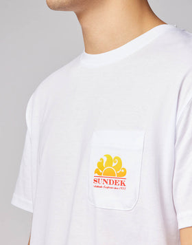 T-SHIRT NEW HERBERT GIROCOLLO CON MAXI-LOGO