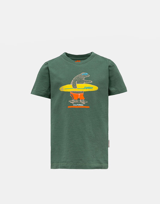 T-SHIRT CON STAMPA CALIFORNIA SURFIN' BEAR