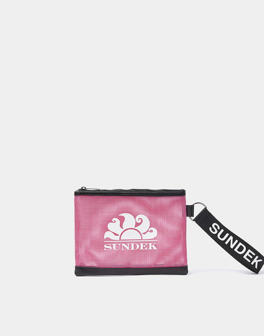 MINI POCHETTE IN MESH CON LOGO