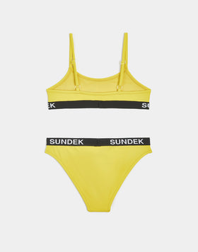 HAUT DE MAILLOT À BANDEAU ET SLIP FIXE