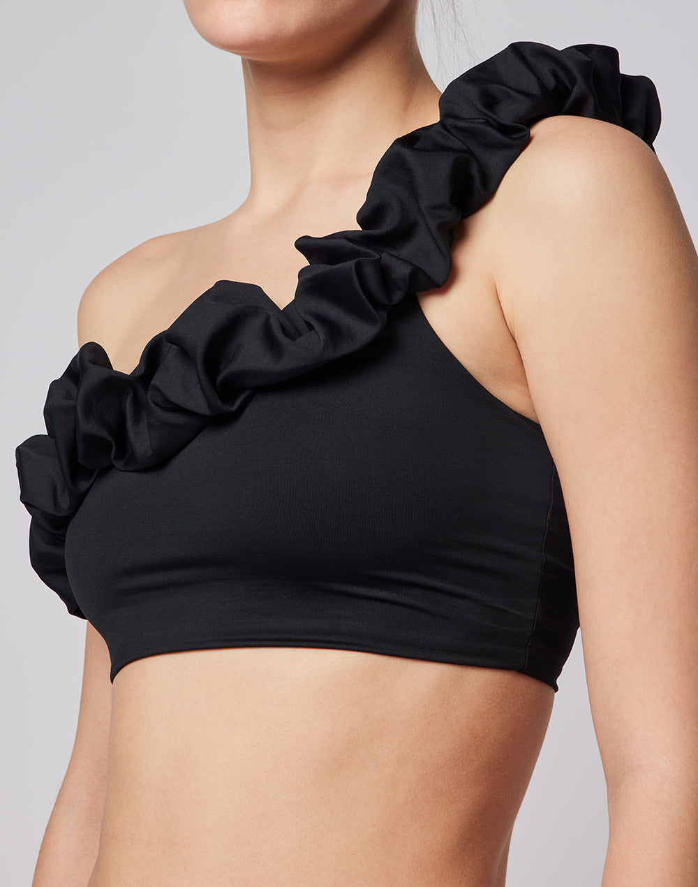 ONE SHOULDER TOP WITH RUFFLE