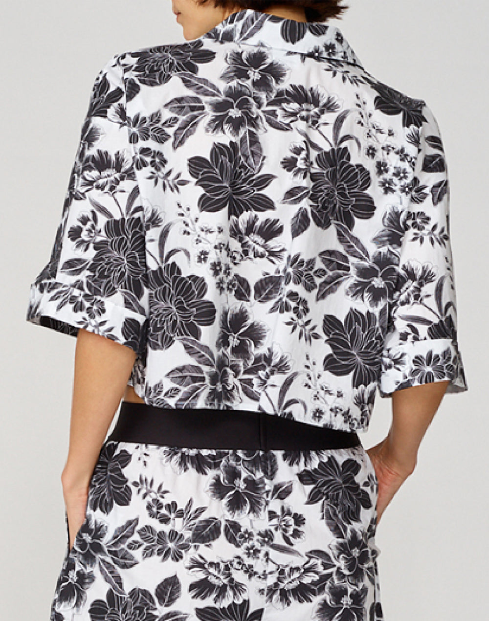 COTTON POPLIN SHIRT WITH FLORAL PRINT