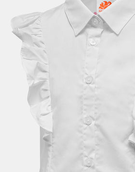 CAMISA SIN MANGAS DE POPELINA DE ALGODÓN