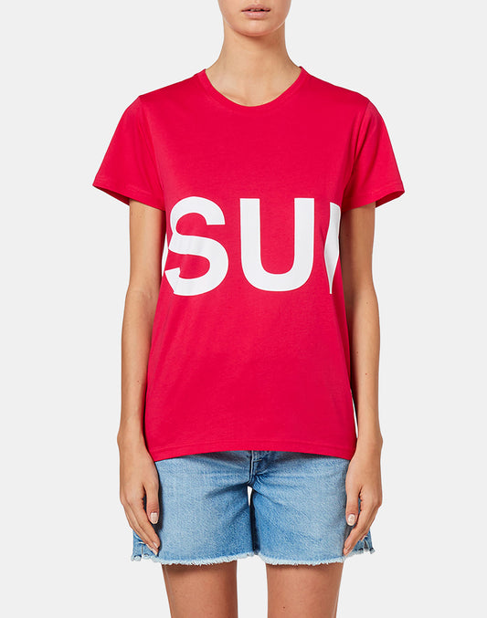 OVERSIZED ORGANIC COTTON T-SHIRT WITH PRINTED LOGO 