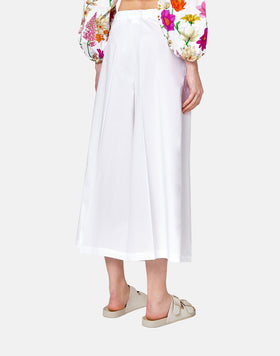 POPLIN CROPPED TROUSERS