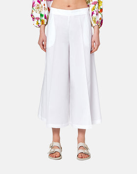 POPLIN CROPPED TROUSERS
